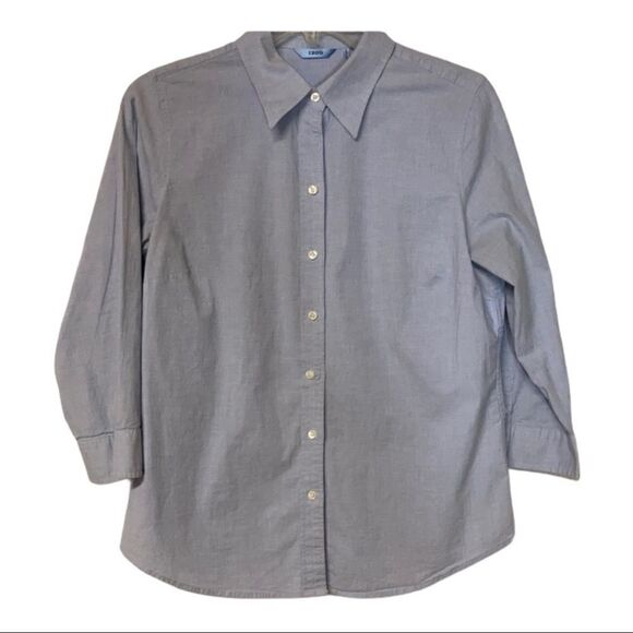 IZOD,
Women’s top,blue, button down,3/4 sleeves, L - Picture 1 of 7